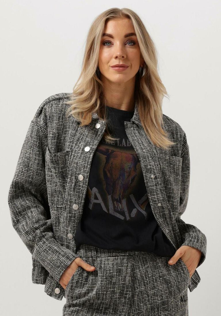 ALIX THE LABEL grijze alix the label jack ladies woven boucle jacket