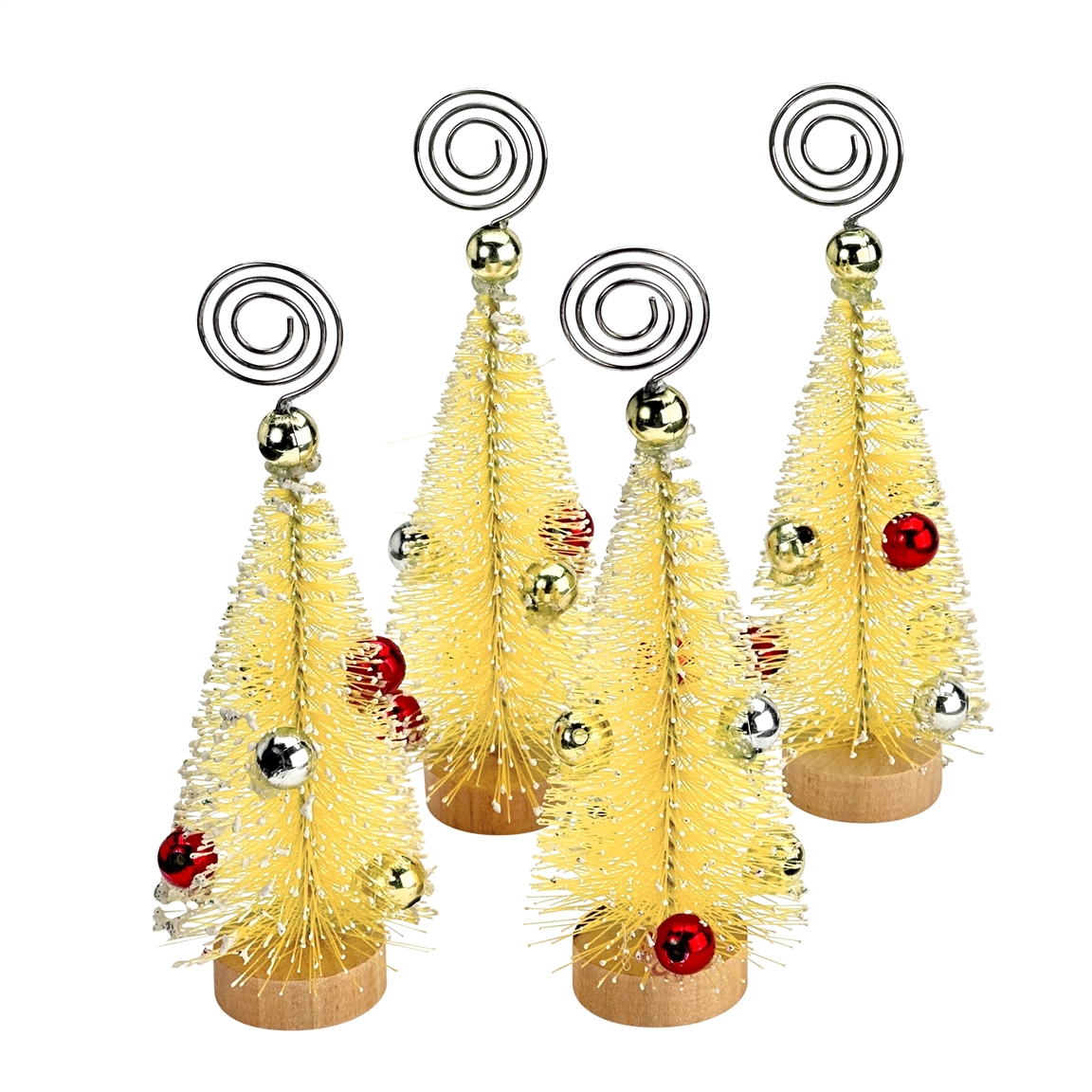 Lot de 4 sapins dorés