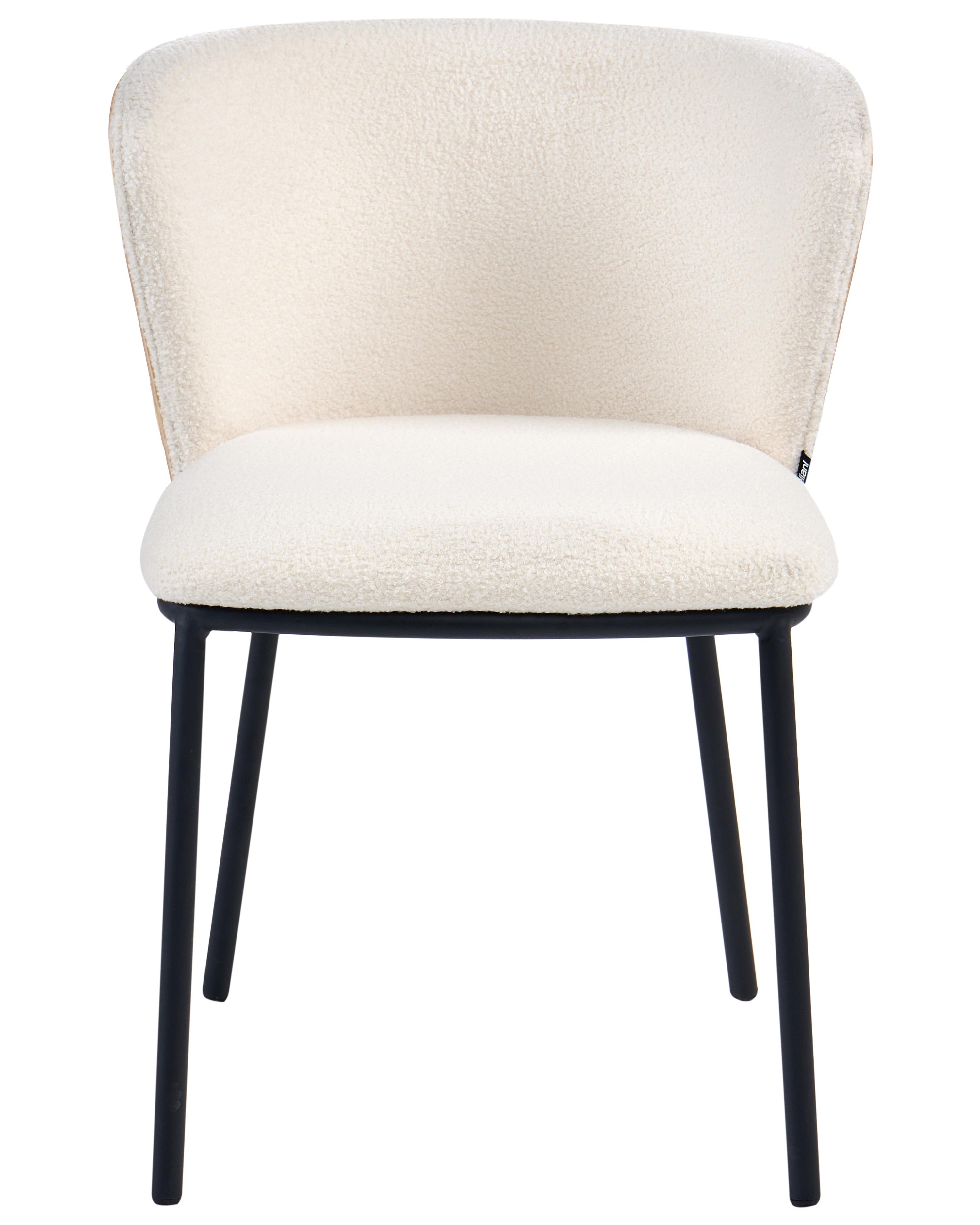 Set van 2 eetkamerstoelen HOSKIN Bouclé Gebroken wit