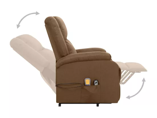 Prolenta Premium - Fauteuil de massage Marron Tissu