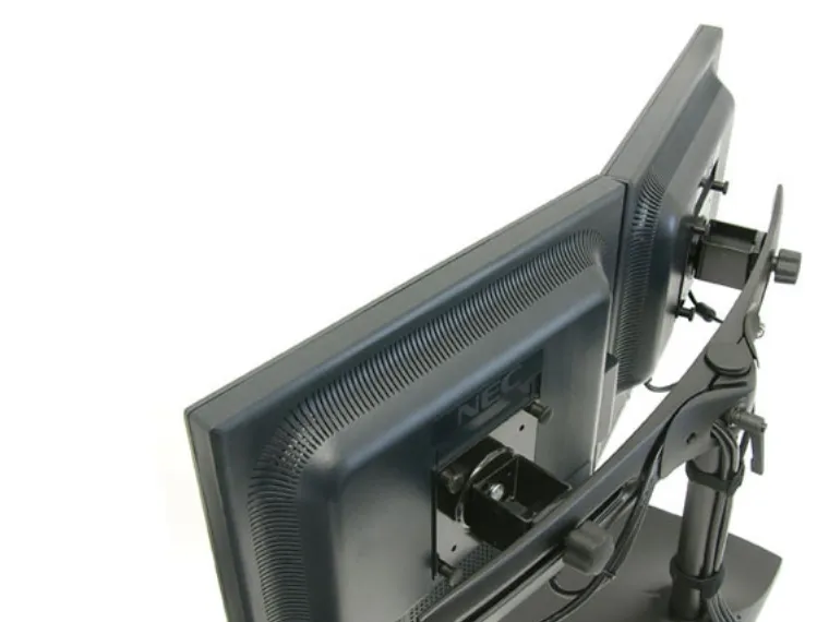 Ergotron DS100 - Stativ - vandret - for 2 LCD displays - aluminium, stål - sort - skærmstørrelse: op til 24