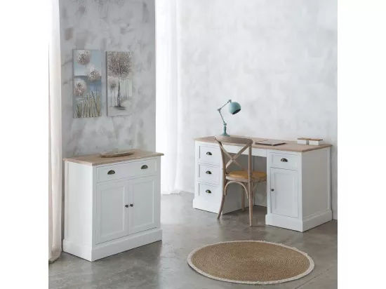 Lampe de bureau en métal gris 26x15x60h