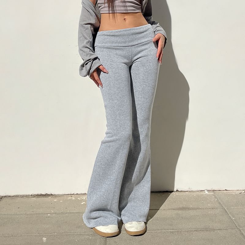 BrickBlack - Lage, effen, uitlopende joggingbroek