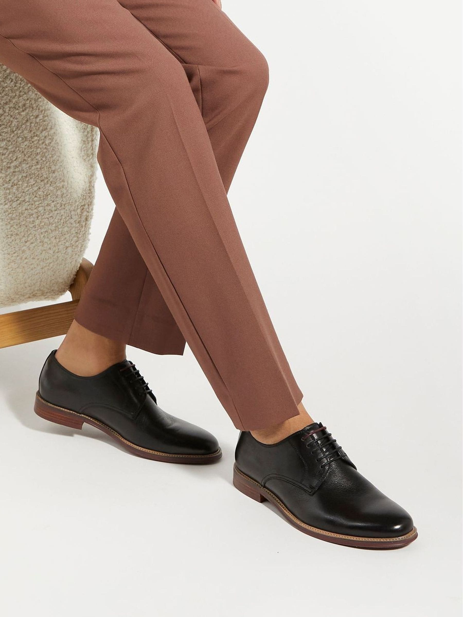 Zwart - Standaard pasvorm - Dune London Stanleyy Gibson schoenen van zacht leer