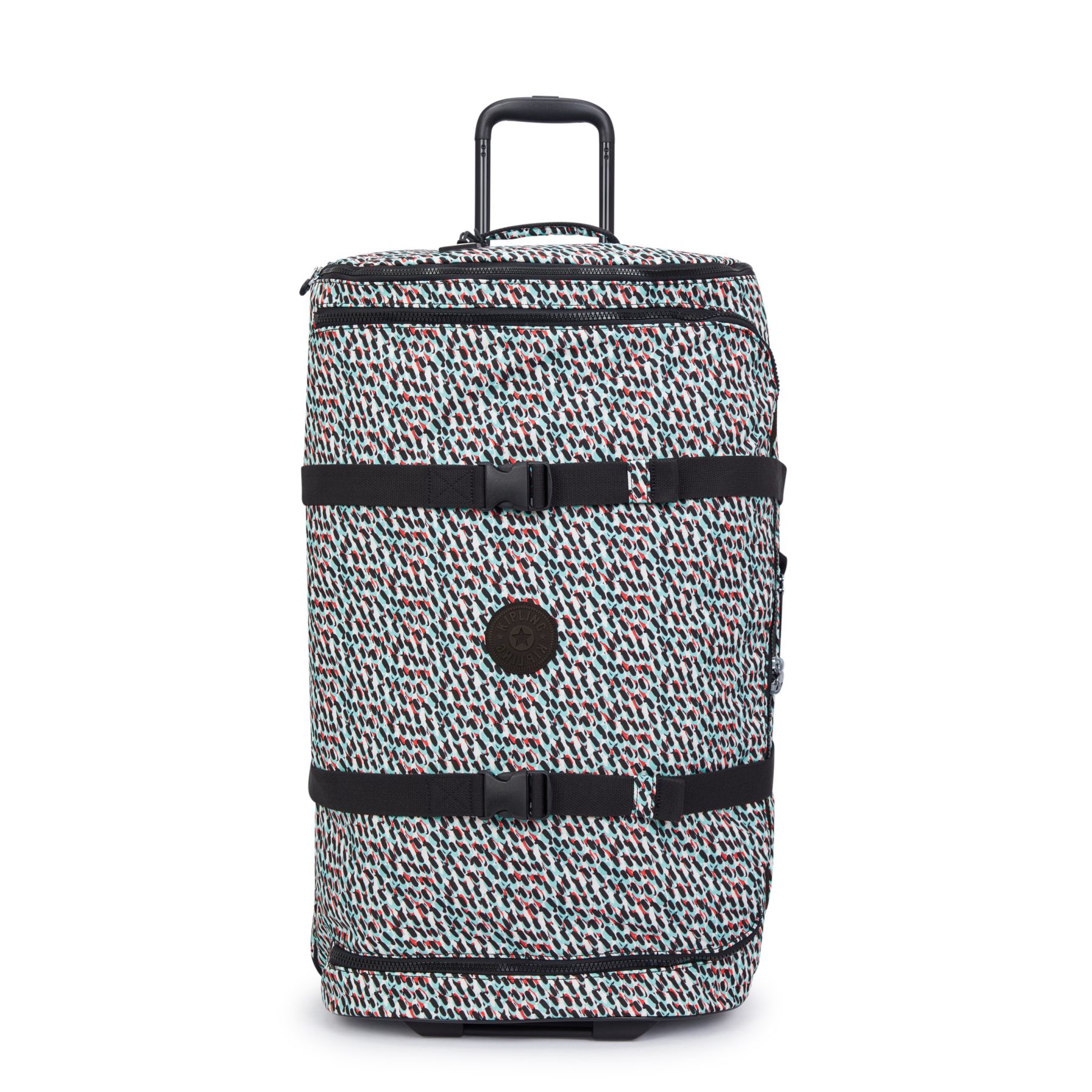 AVIANA L Grande valise à roulettes avec sangles ajustables - Abstract Print