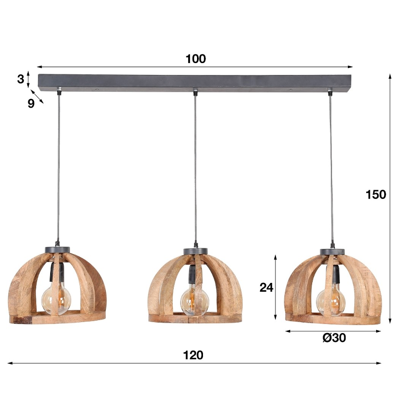 Hanglamp Zaanstad 3L