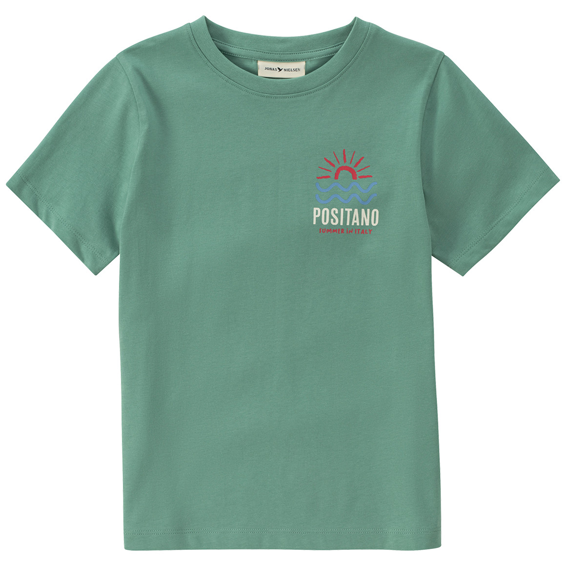 Jonas Nielsen Jungen T-Shirt mit Brustprint grün