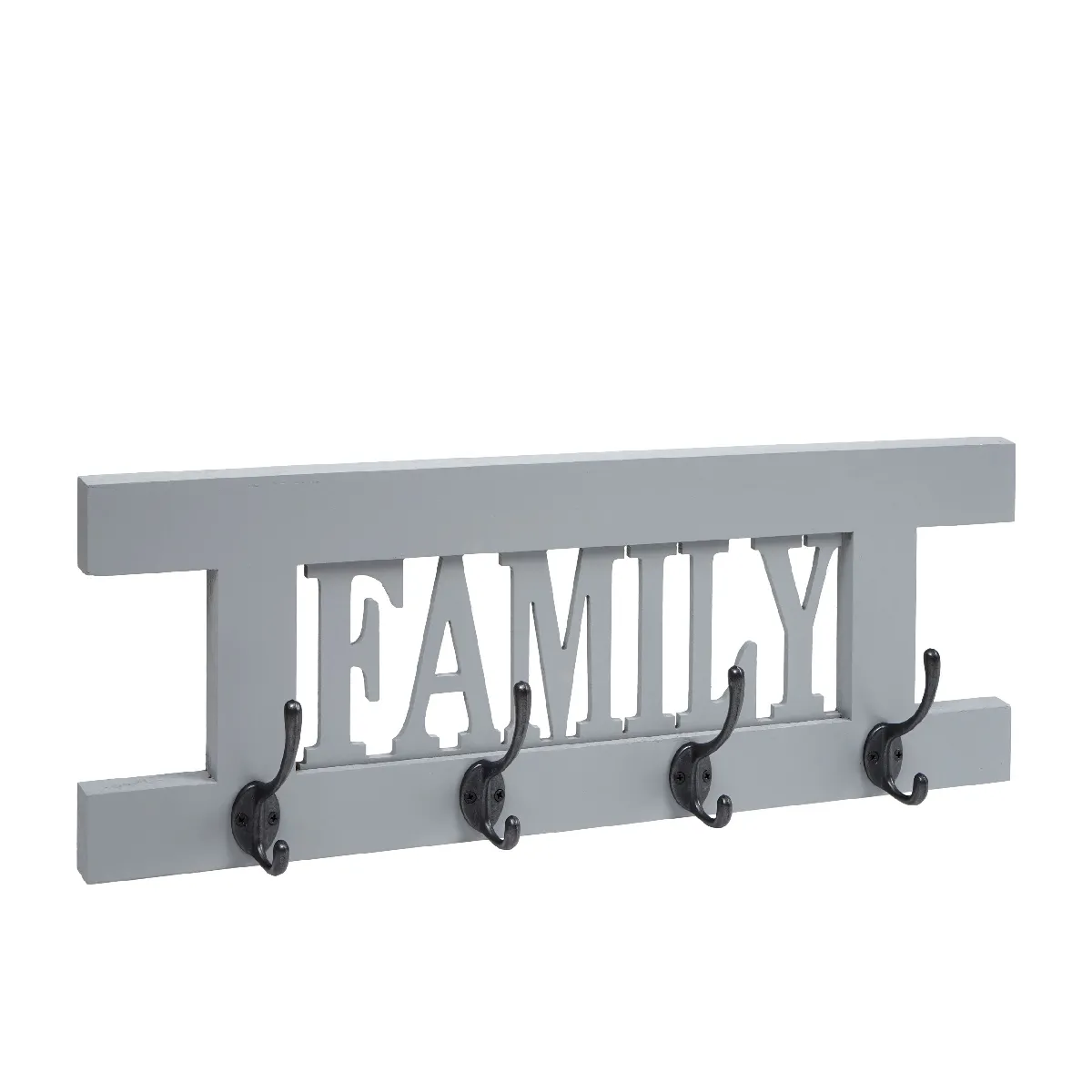 Decoshop26 Portemanteau mural Family - 60 x 21 cm