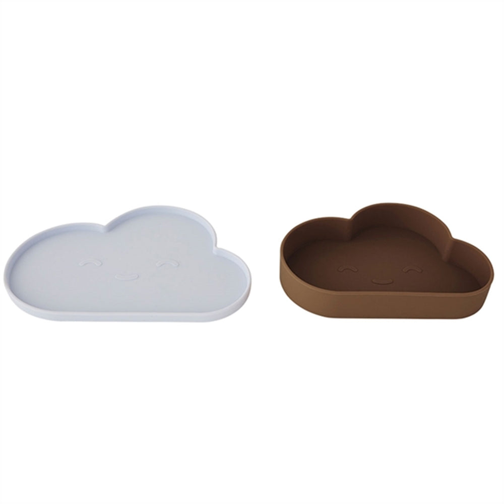 Chloe Cloud Tallerken og Skål Ice Blue/Choko
