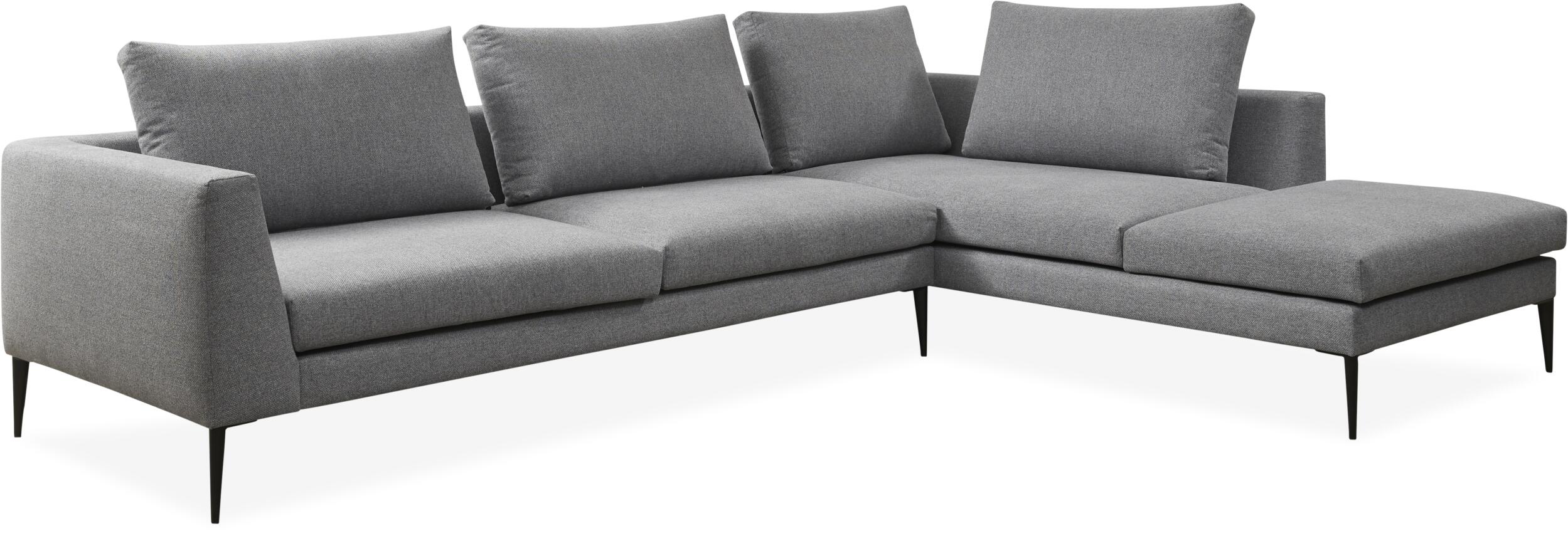 Vetland højrevendt hjørnesofa med pufafslutning