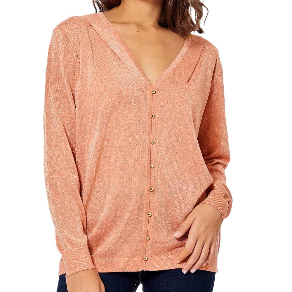 Kaporal Pull Pailleté Corail Femme Kaporal Janee