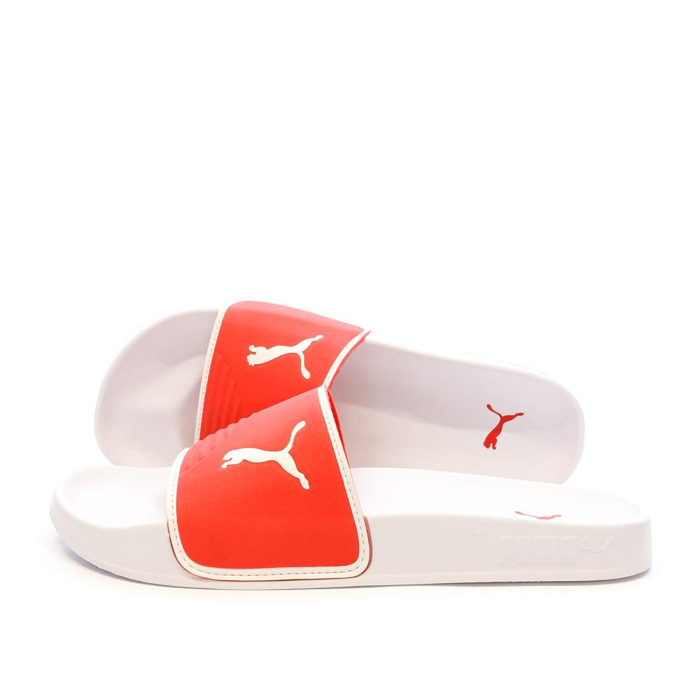 Puma Claquettes Rouge/Blanc Homme Puma Lead cat 2.0