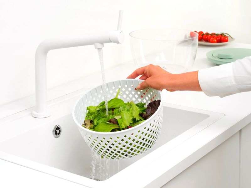 Brabantia Salatschleuder Tasty  25 cm, Grün/Transparent Schleuder für Salat