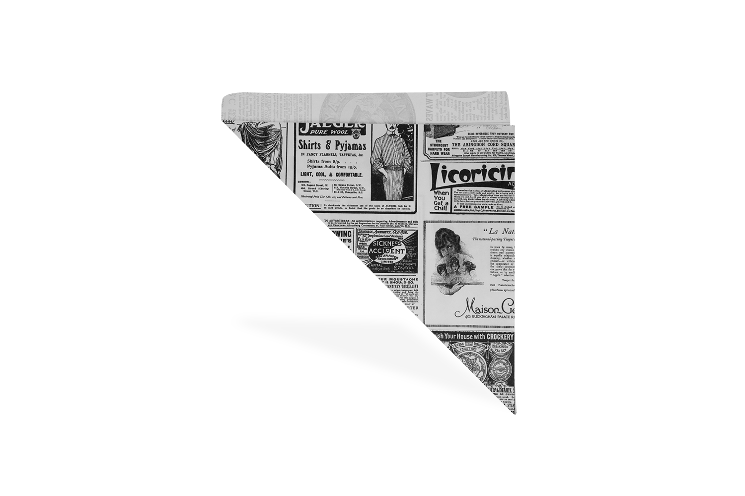 Puntzakken 'Krant' K24 - 24cm vetvrij papier BIO