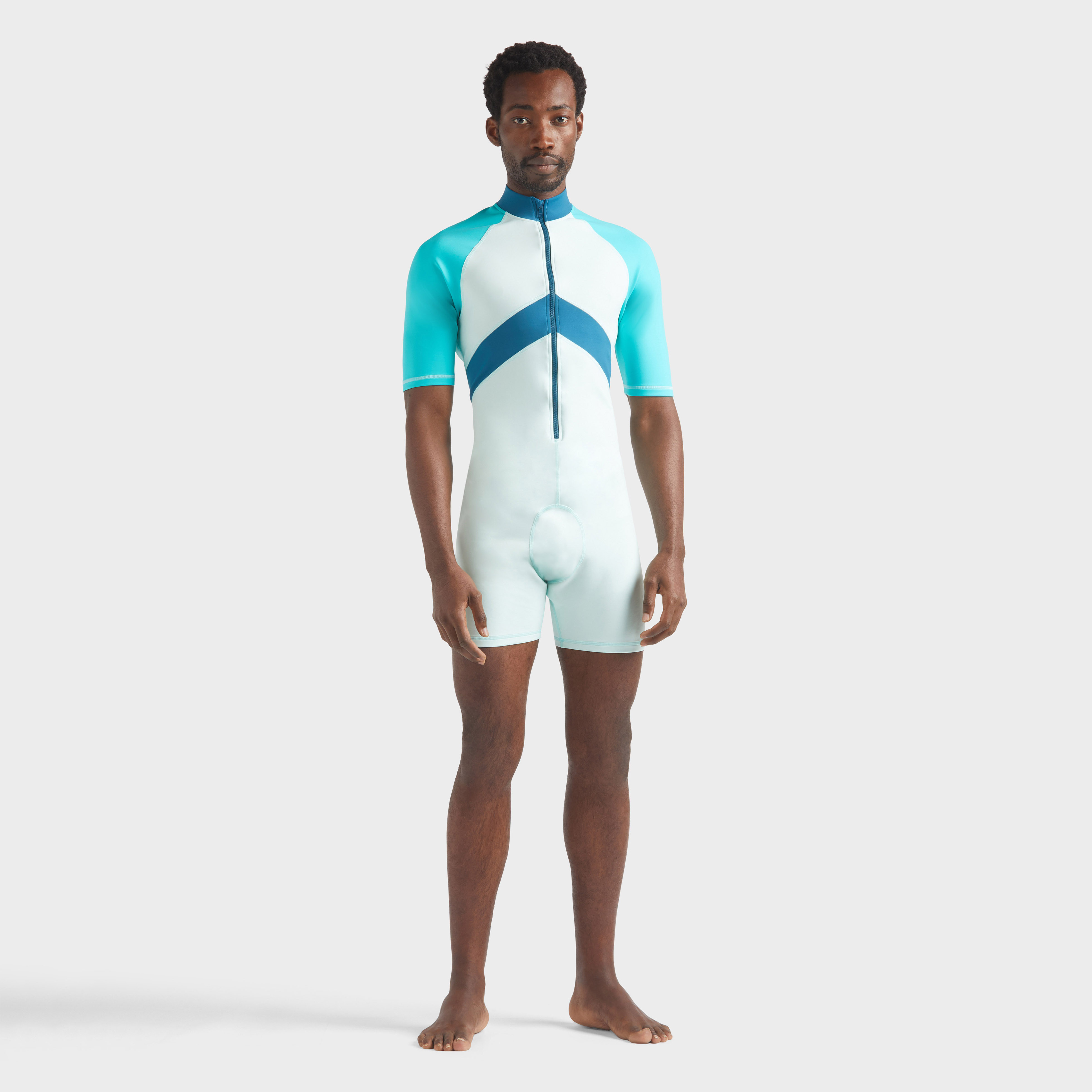 Maillot de bain une pièce Anti UV homme Tricolore