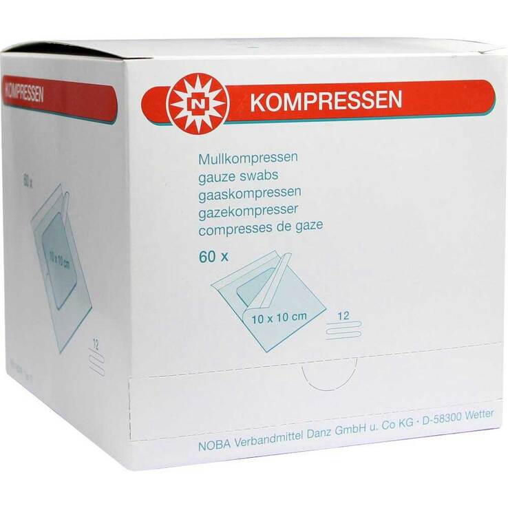 Mullkompressen 10x10cm 12-fa, 60 St