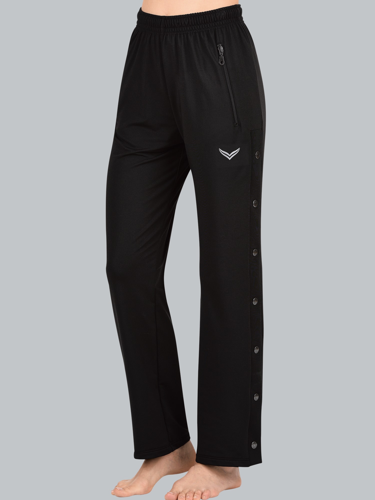 Aufknöpfbare Trainingshose Schwarz