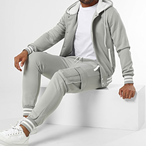 Ensemble Veste Et Pantalon Cargo Gris