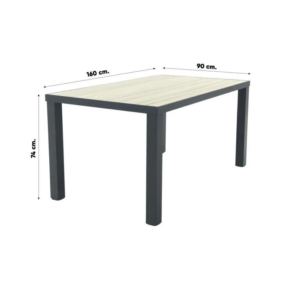 Hartman Napoli/Nola verstelbare tuinset 160x90 cm