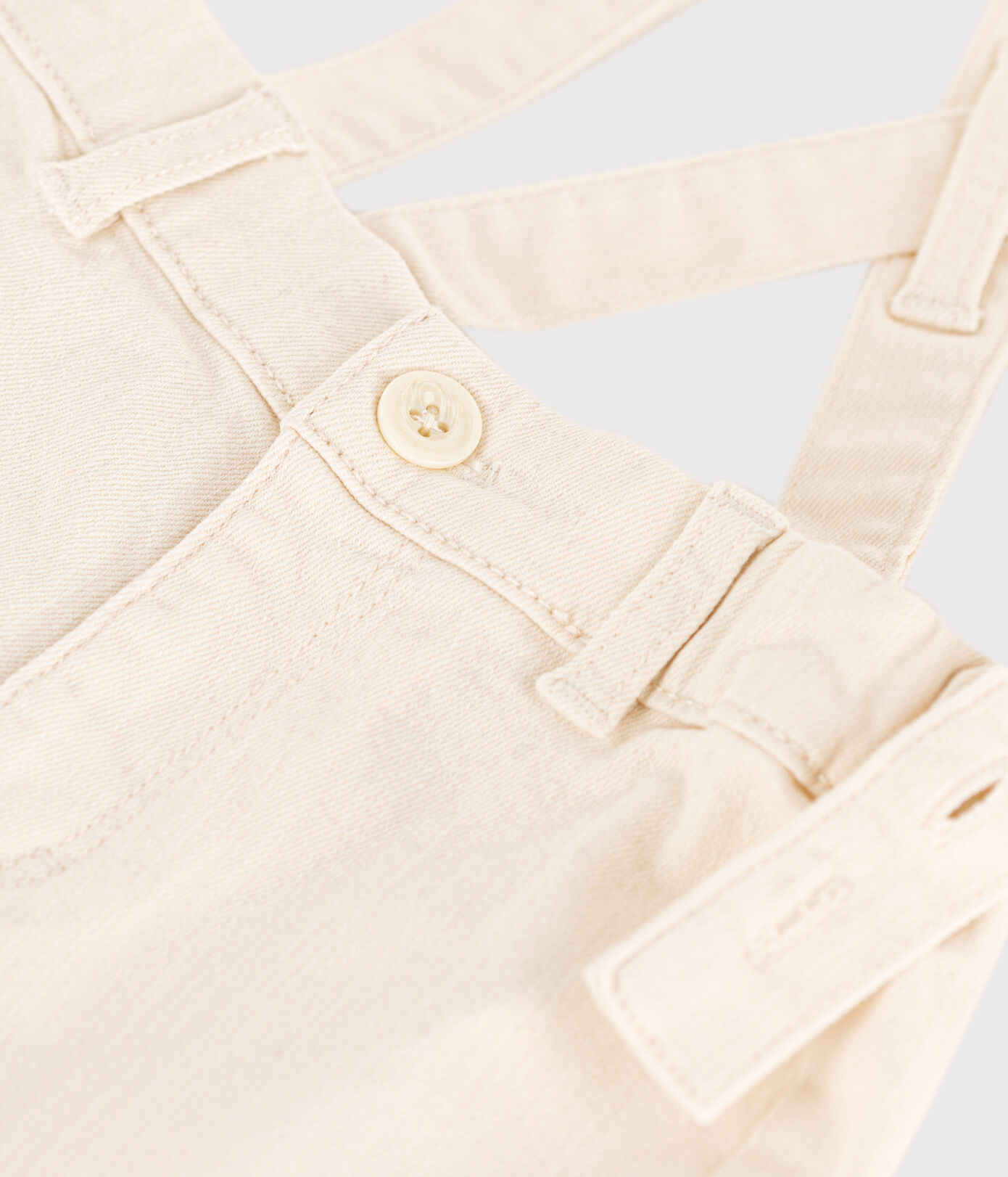 Short à bretelles bébé en denim