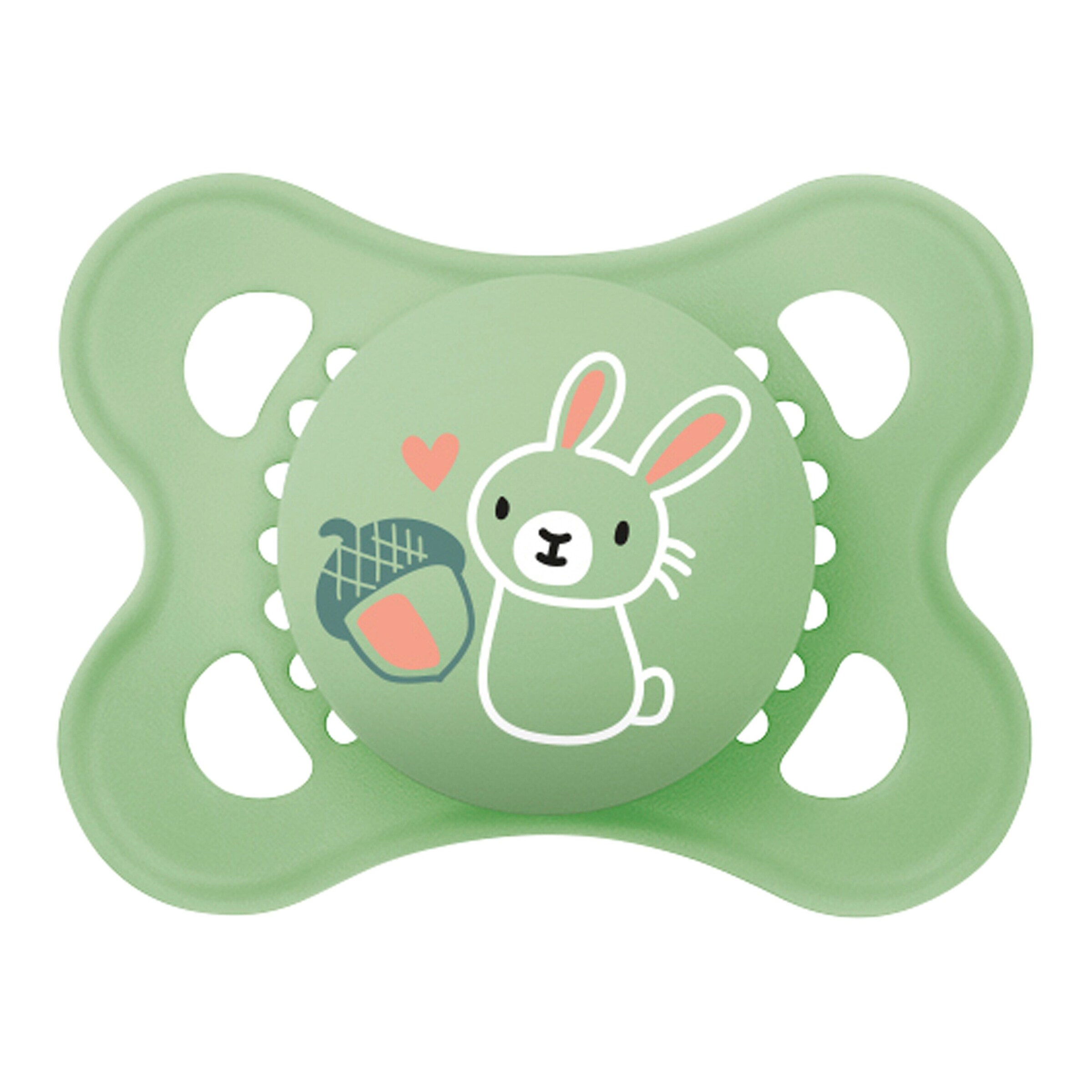 MAM 2er-Pack Schnuller Original Latex, 0-6M Hase grün / Reh beige