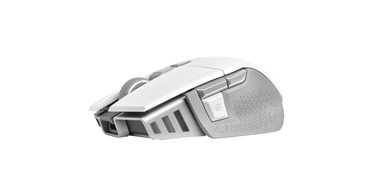 CorsairM65 RGB ULTRA WIRELESS gaming muis  (Wit/lichtgrijs, 26,000 DPI, USB | 2,4 GHz | Bluetooth)