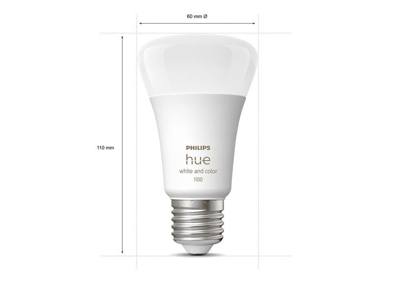 Philips Hue Leuchtmittel White & Col. Amb. E27 Einzelpack 1 Per Bluetooth steuerbares Hue E27-Leuchtmittel