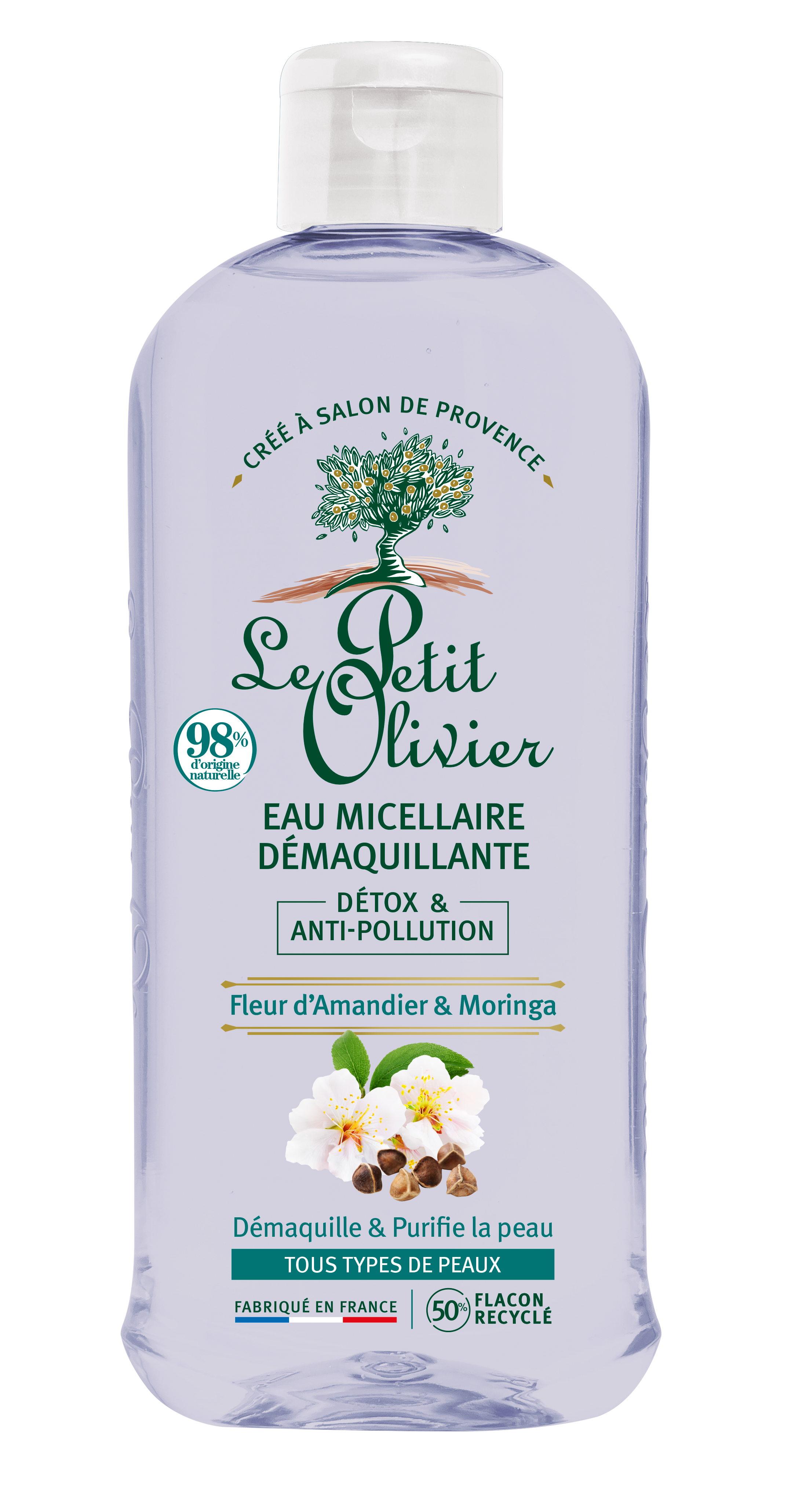 LE PETIT OLIVIER Mizellen-Reinigungswasser Anti-pollution Mandelblüten 400 ml