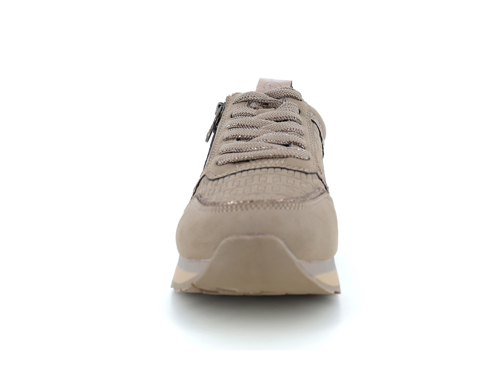 Tamaris-23603 Matières combinées Velours Taupe