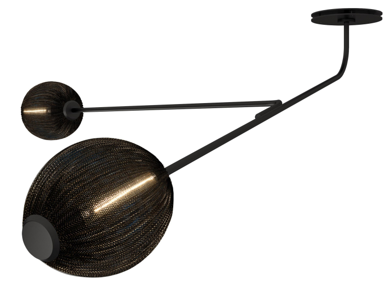 Gubi Satellite wandlamp zwart/wit