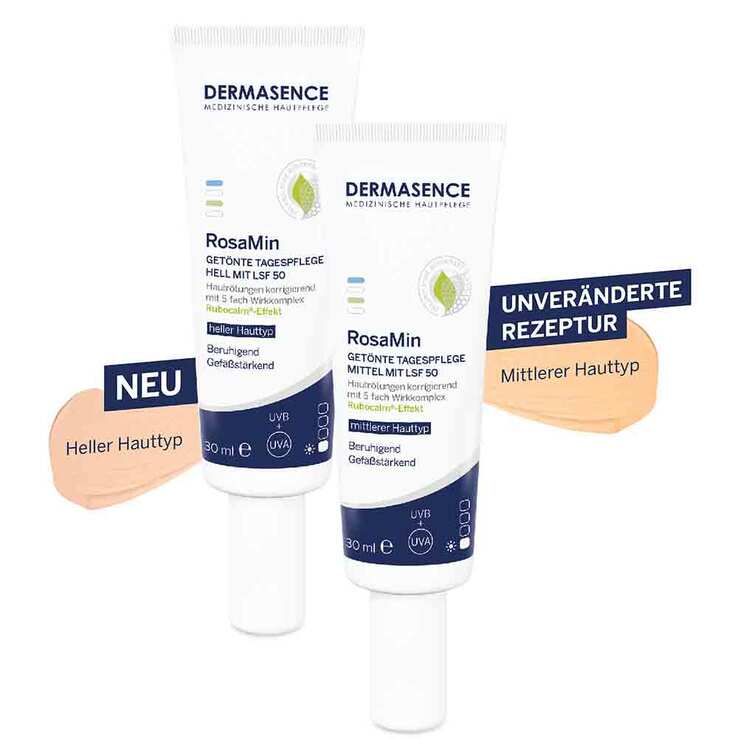 Dermasence Rosamin getönte Tagespflege hell LSF 50, 30 ml