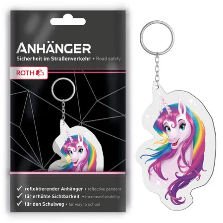 Roth Reflektions-Anhänger Einhornportrait