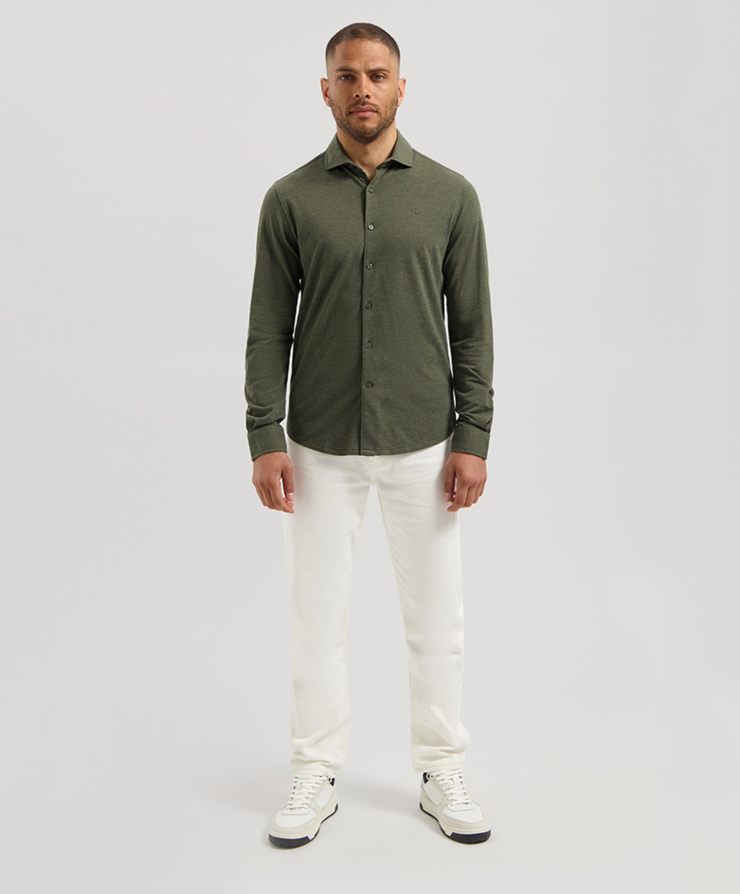Dstrezzed Heren overhemd lange mouw groen