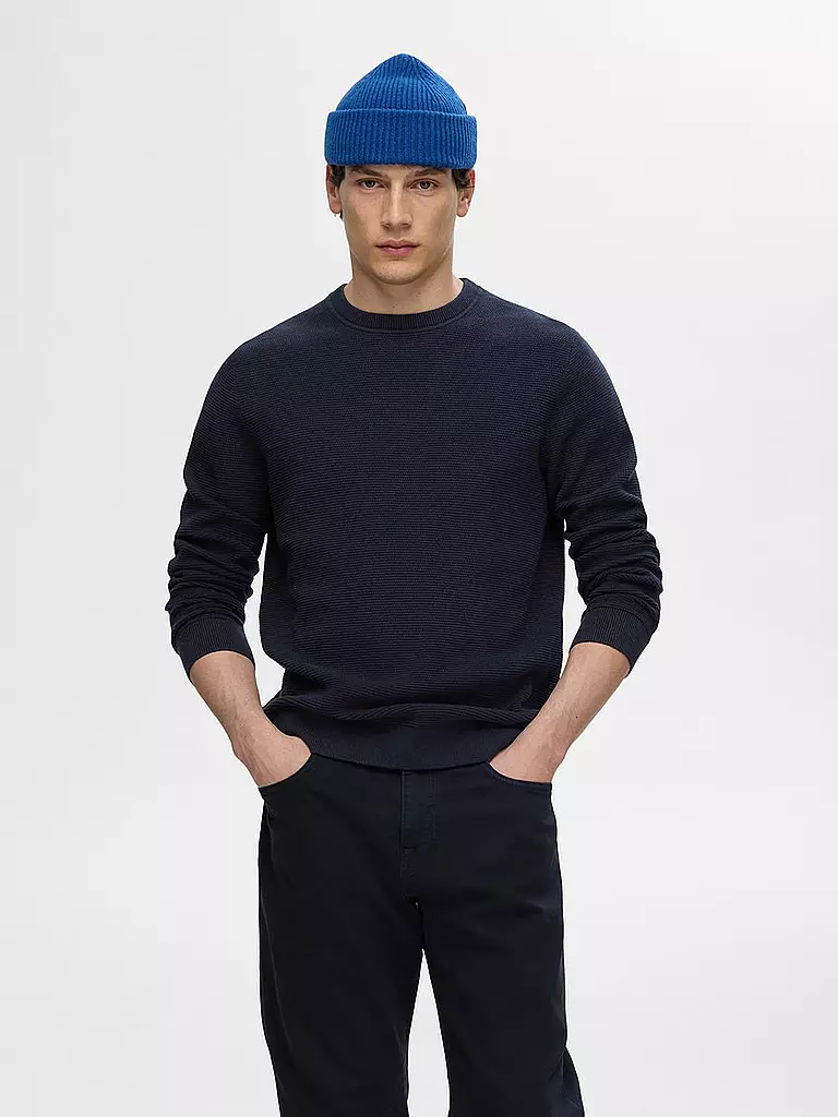 SELECTED Pullover SLHROSS dunkelblau