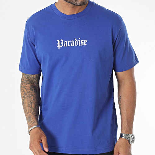 Tee Shirt Oversize Large Paradise III Bleu Roi