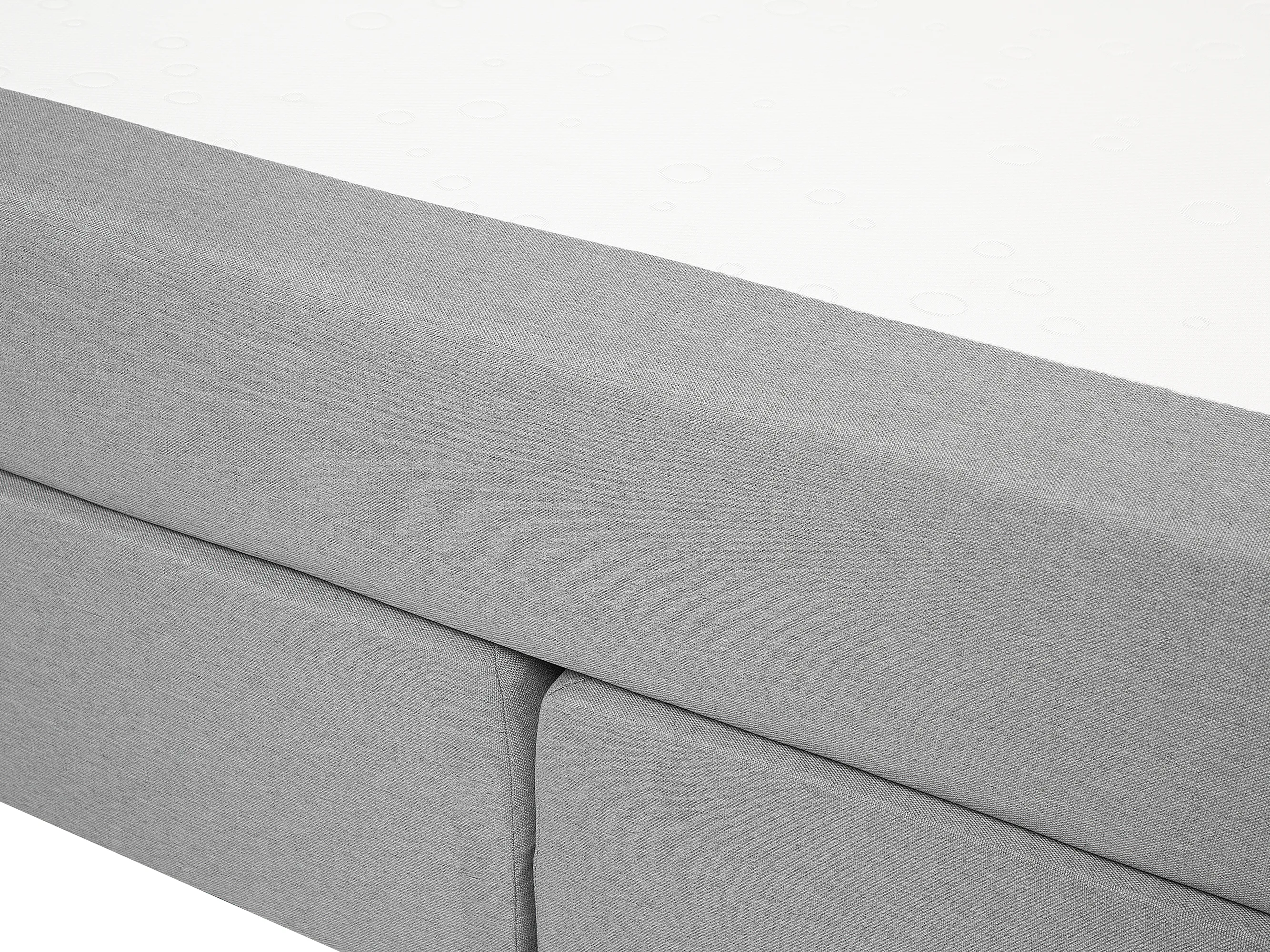 Boxspring Stof DUCHESS 180 x 200 cm Lichtgrijs