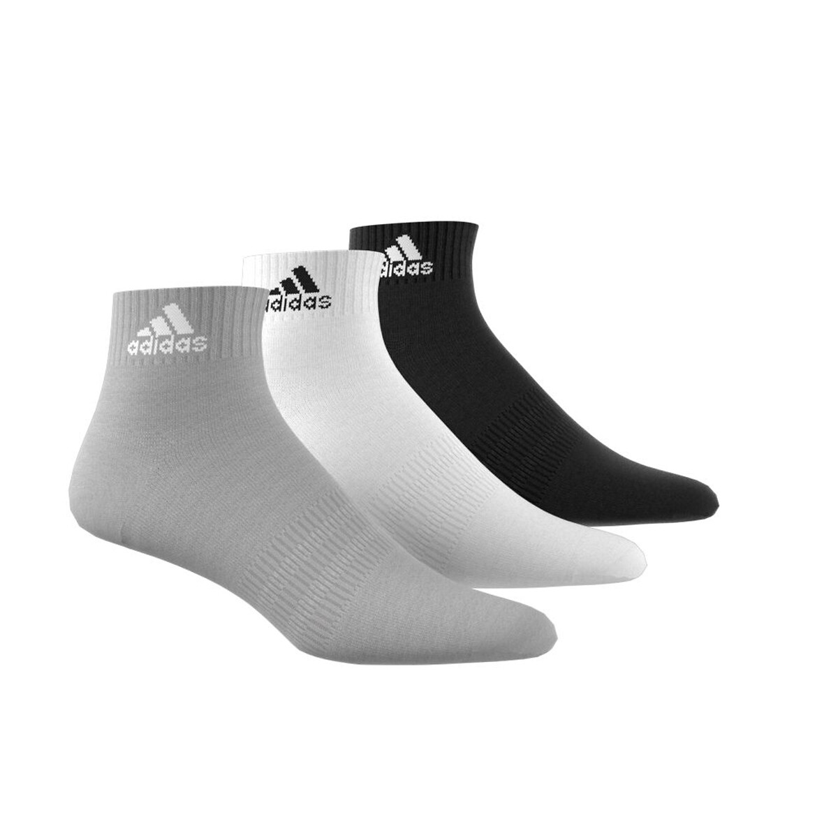 adidas Performance<br>Conjunto de 3 pares de meias acolchoadas para esportes