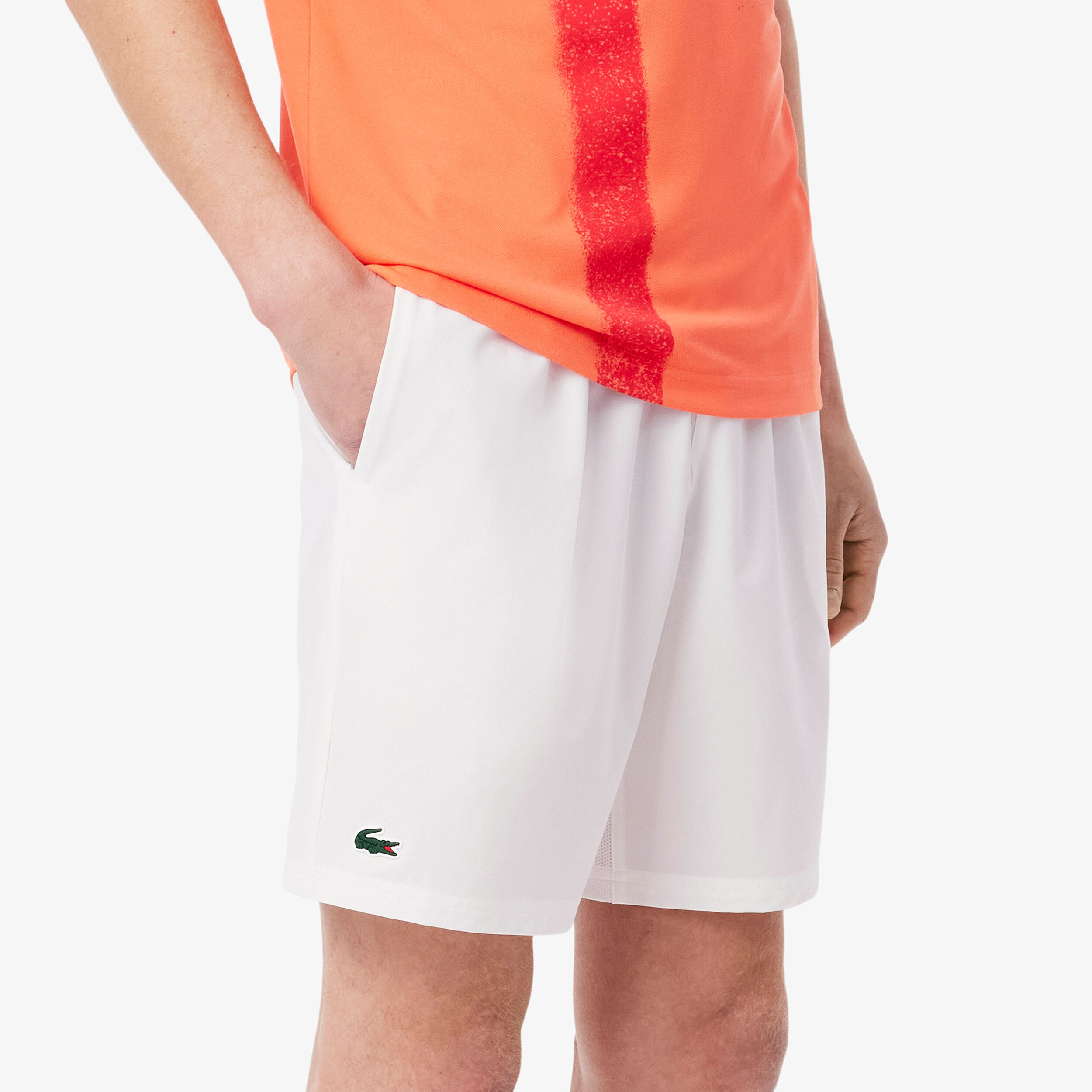 Lacoste Djokovic Shorts Hommes - Blanc