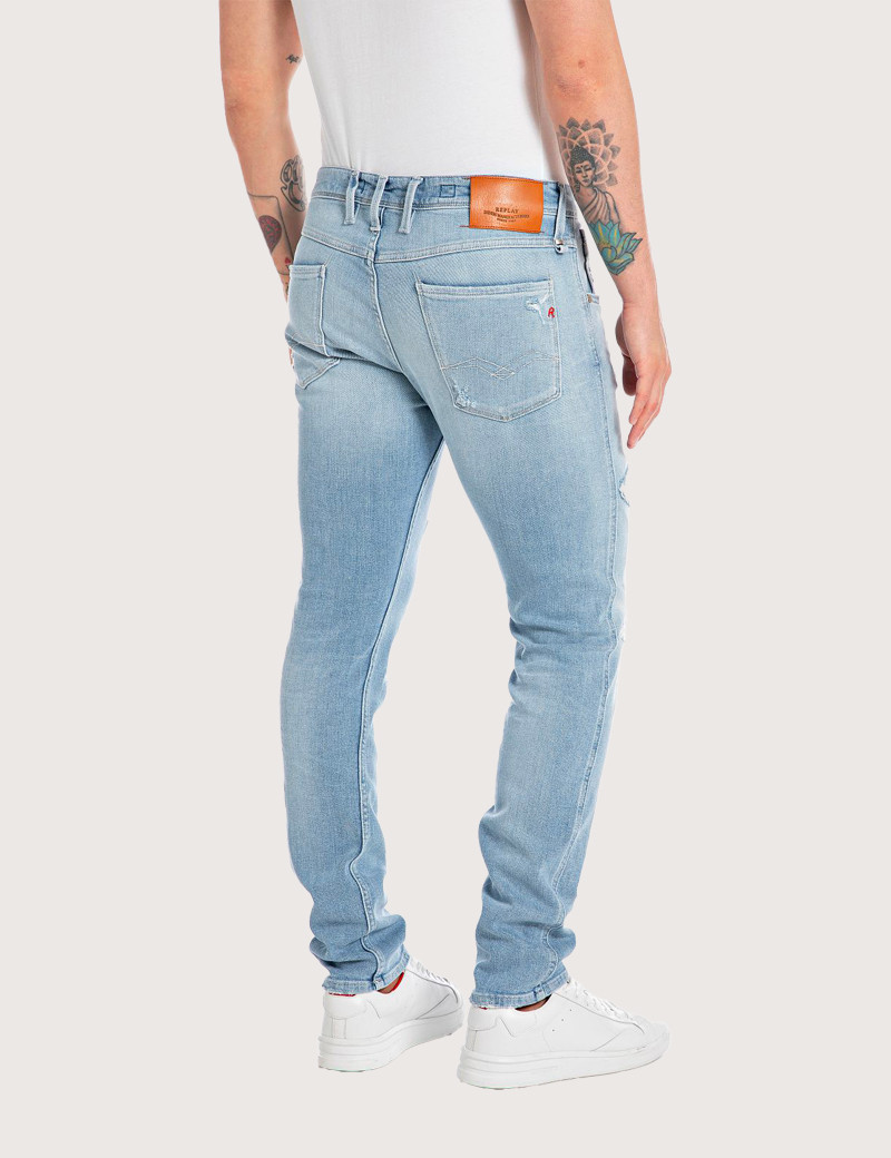 REPLAY JEAN HOMME SLIM ANBASS BLEU CLAIR 658