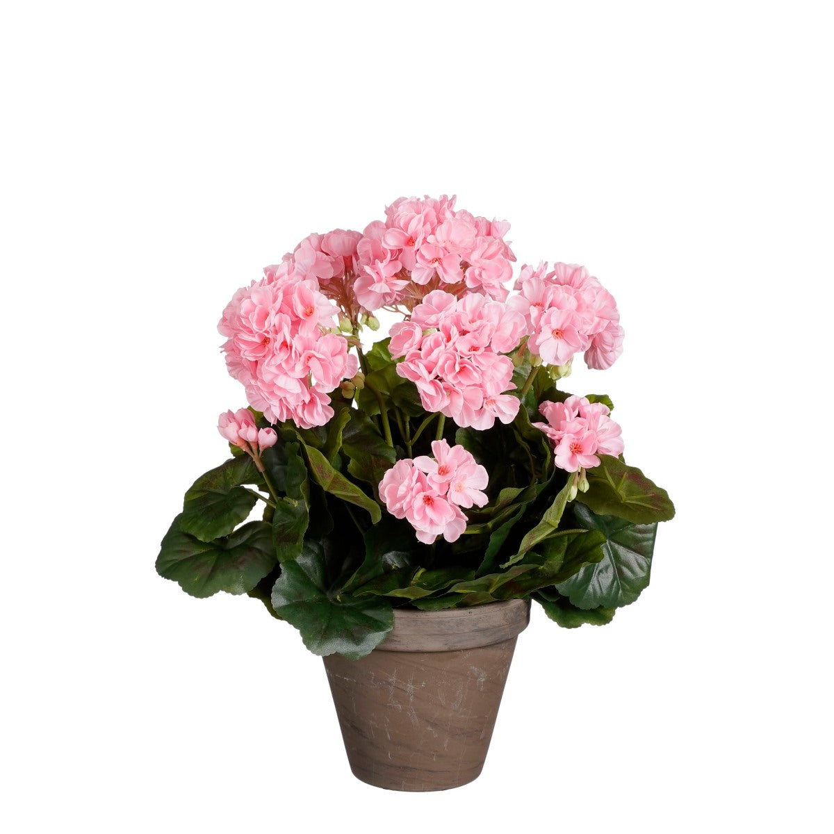 Mica decorations plante artificielle geranium - 27x27x41 cm - pe - rose