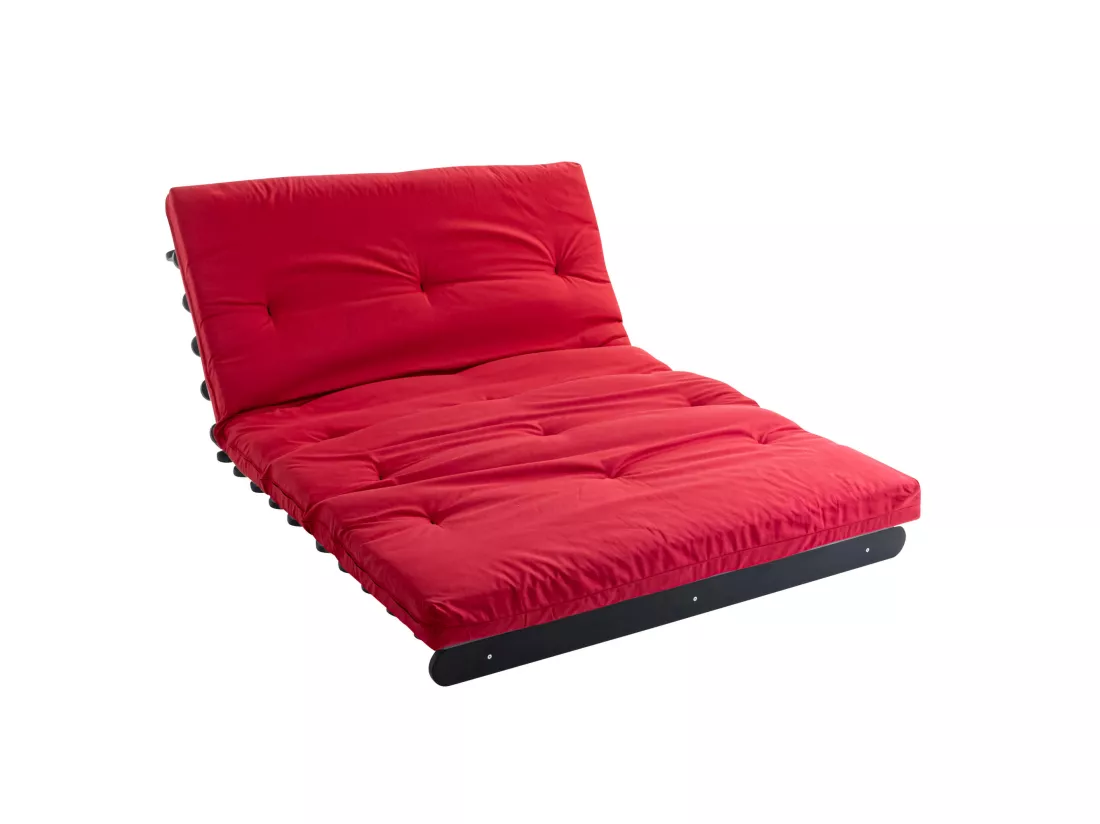 Matelas futon rouge coeur en latex 90x190