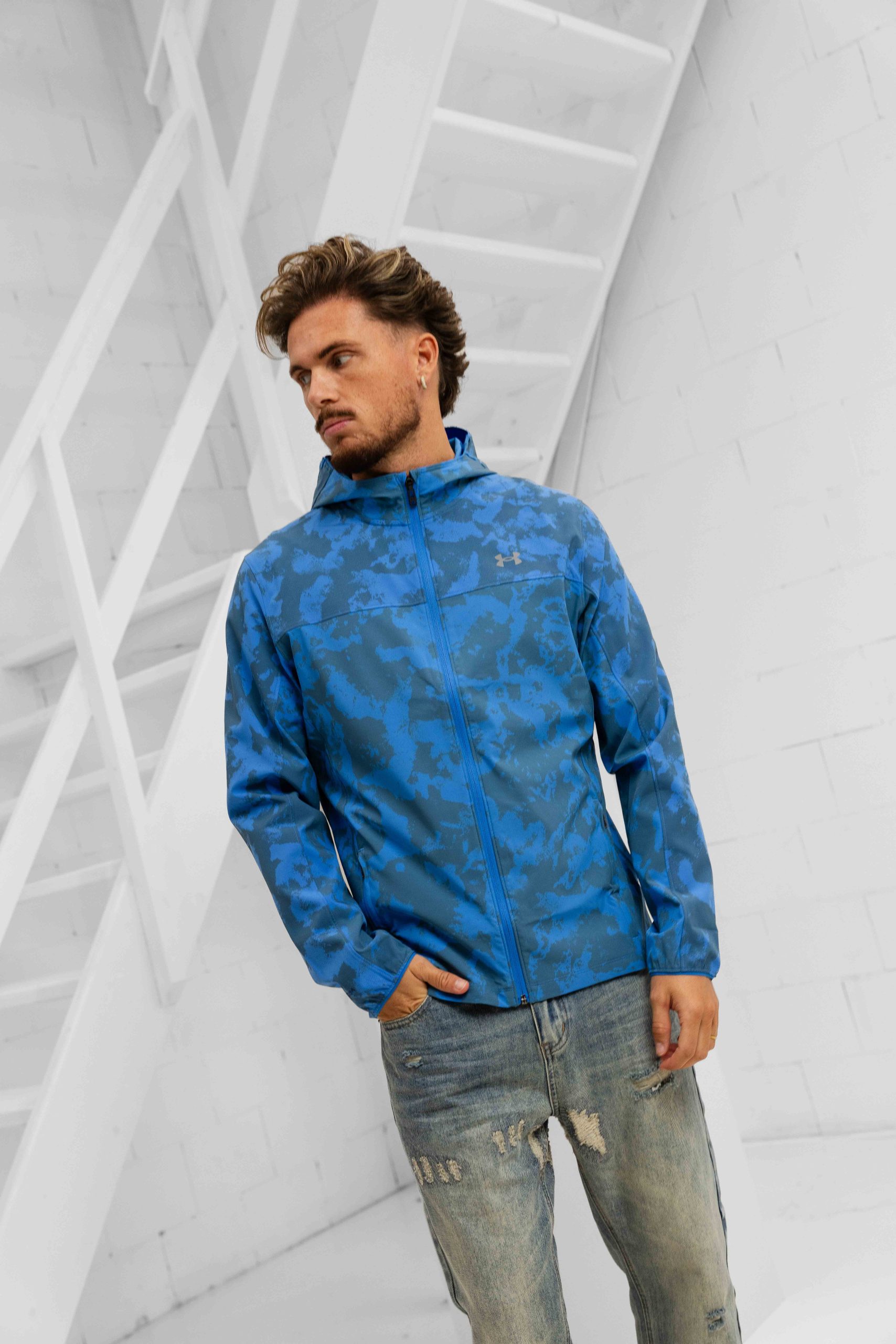 Under Armour Velociti Pro Storm Jack Heren Blauw