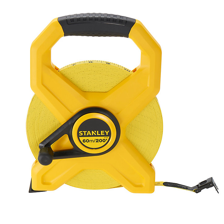 Mètre ruban Stanley 60 m x 12,7 mm noir et jaune
