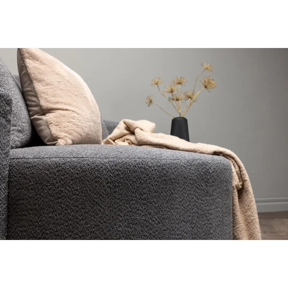 Loveseat Teddy Grijs - Zithoogte 40cm - 118x118x72cm - Kelso