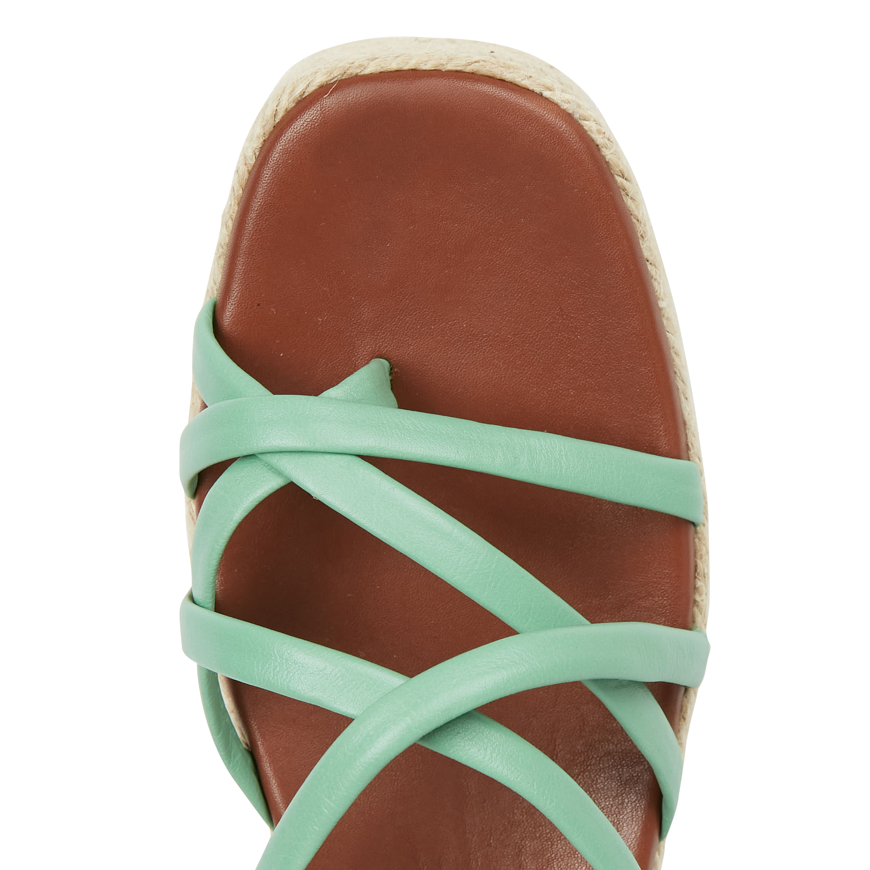 PAW-PAW - Sandales compensées en cuir | Vert
