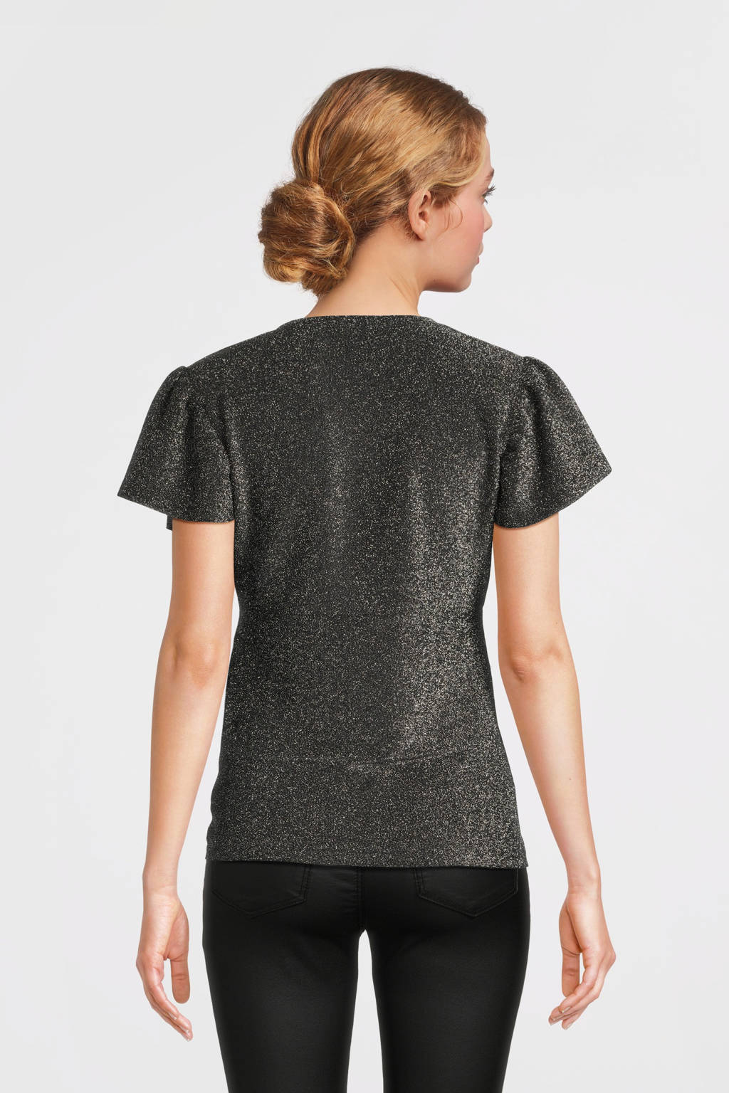 MAMALICIOUS voedings- en zwangerschapstop met glitters MLGLAM grijs