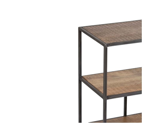 BOIS ET CHIFFONS CONCEPT - Etagère basse en bois et métal - mango stockholm