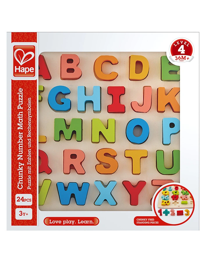 Steckpuzzle GROßBUCHSTABEN 27-teilig aus Holz