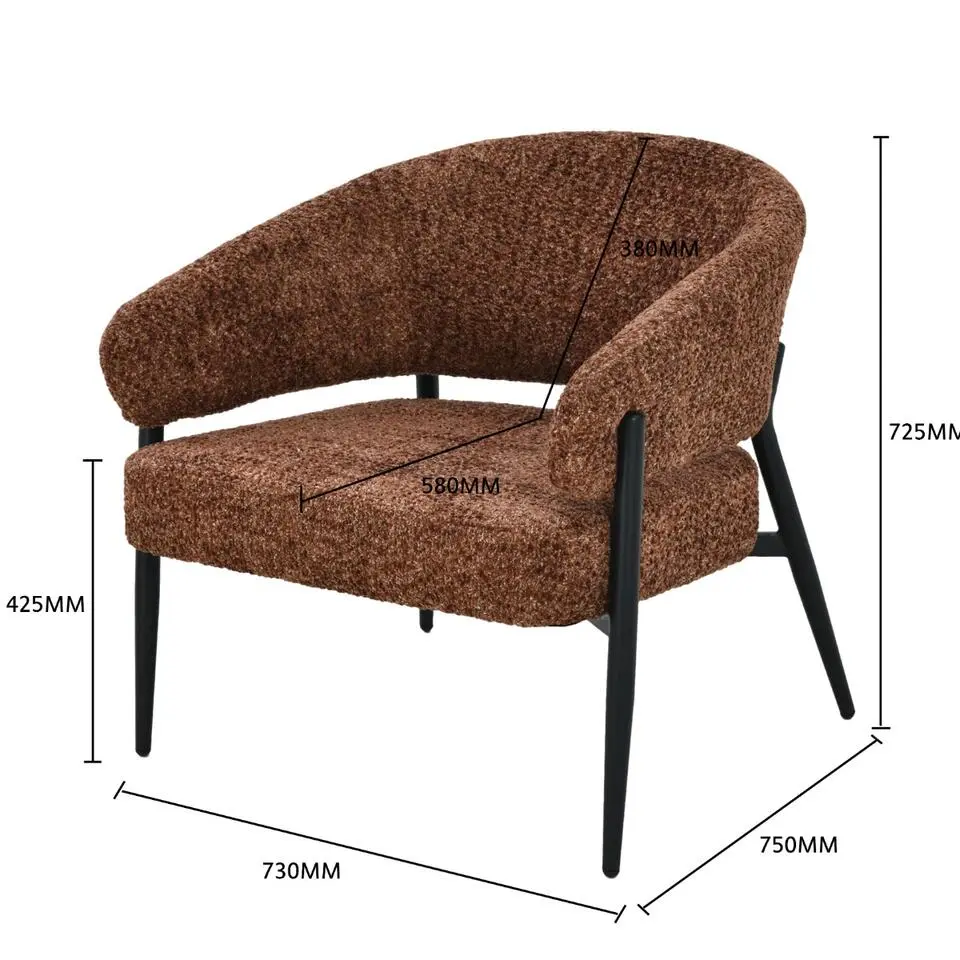 Livingfurn - Fauteuil Dilan Venga Hazel - 72.5x73x75cm