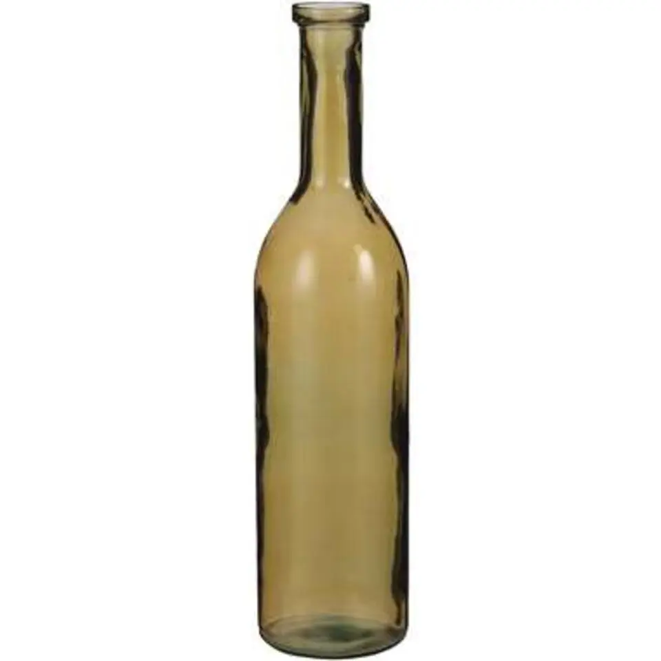 Mica Decorations Vaas fles Rioja - okergeel - eco glas - 18 x 75 cm